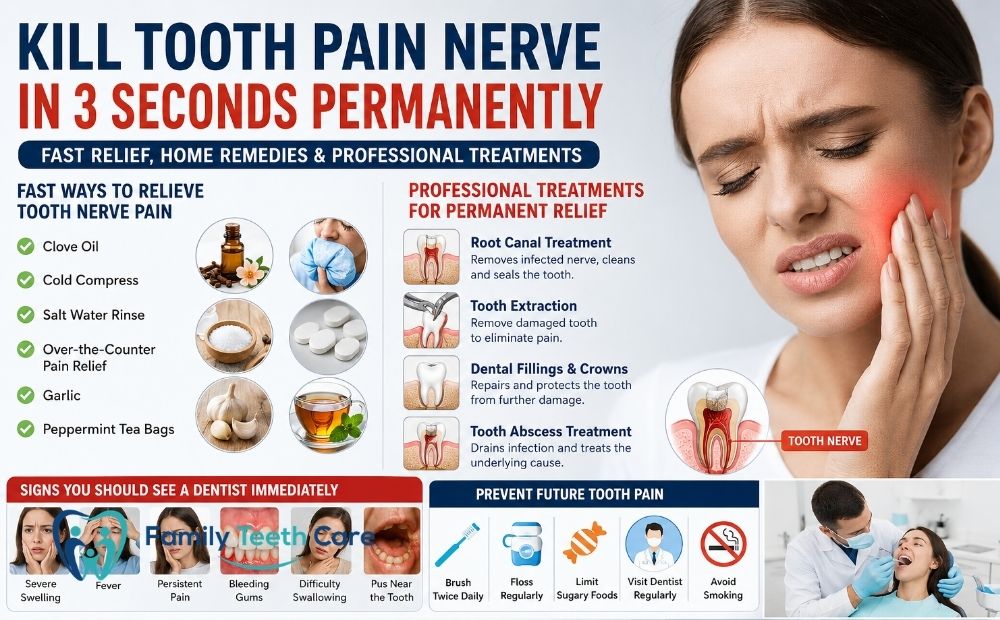 Kill Tooth Pain Nerve in 3 Seconds Permanently