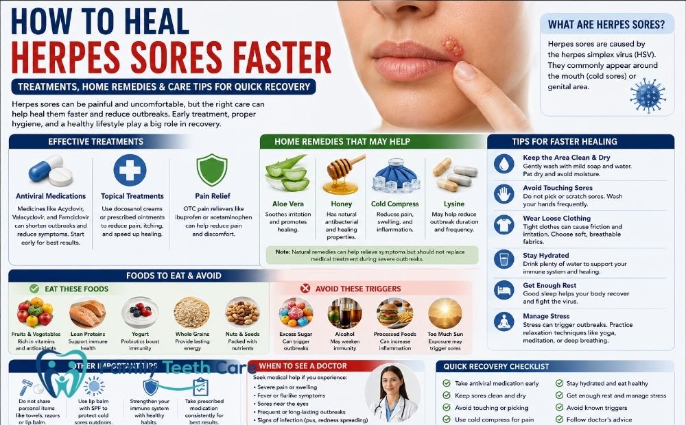 how to heal herpes sores faster