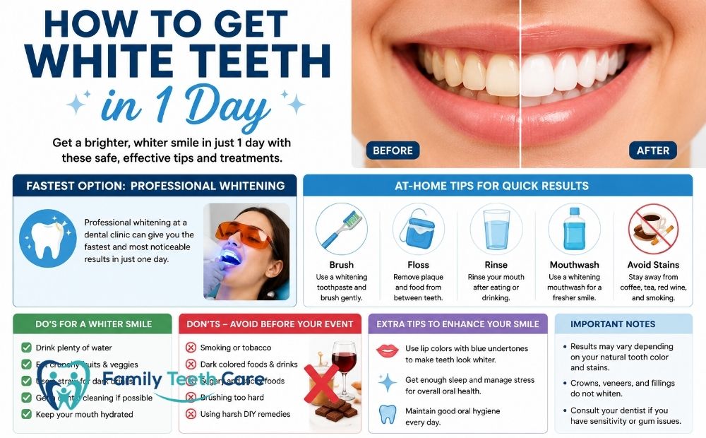How to Get White Teeth in 1 Day